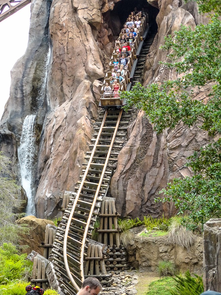 riders screaming on expedition Everest attraction